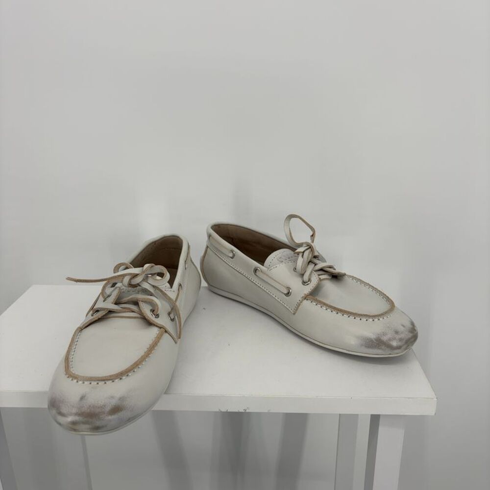Miu Miu Boat Shoes Bianco